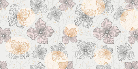 Flower pattern background That is seamless on the background