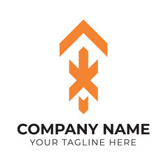 Obraz premium Corporate modern abstract monogram business logo design template for your company