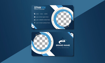 Primium business card design.name card template,double sided business card design template,Vector design.