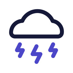 thunderstorm line color icon