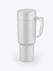 Insulated Stainless Steel Travel Mug for Tea Coffee, blank 3d illustration.