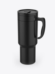 Insulated Stainless Steel Travel Mug for Tea Coffee, blank 3d illustration.