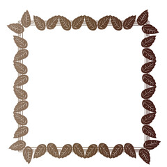 fall leaves border frame gradient silhouette