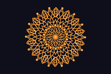 Luxury Golden Royal Mandala Design Vector for Background. Golden mandala design. Islamic background design.