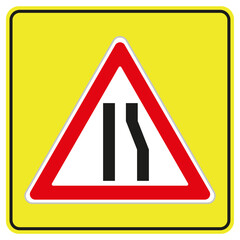 Right Tapered Coating (T-4b), Traffic Sign