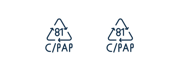 c/pap 81 icon. Outline and filled c/pap 81 icon from user interface collection. Line and glyph vector. Editable c/pap 81 symbol can be used web and mobile