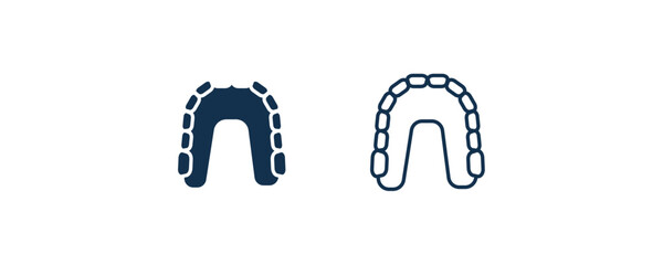 maxilla icon. Outline and filled maxilla icon from dental health collection. Editable maxilla symbol. © Abstract