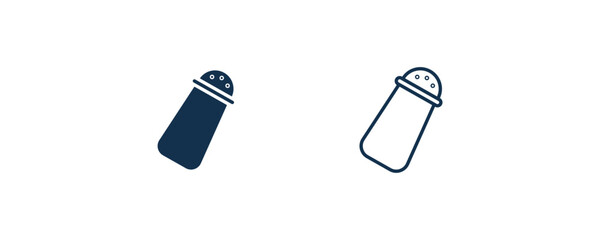 pepper container icon. Outline and filled pepper container icon from tools and utensils collection. Line and glyph vector. Editable pepper container symbol can be used web and mobile