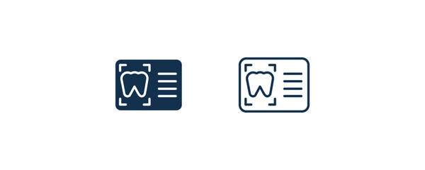 dental monitor icon. Outline and filled dental monitor icon from dental health collection. Editable dental monitor symbol.