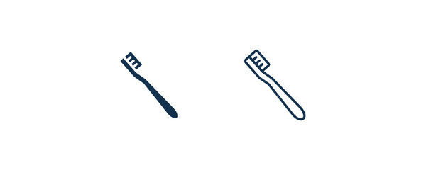 Obraz premium toothbrushes icon. Outline and filled toothbrushes icon from dental health collection. Editable toothbrushes symbol.
