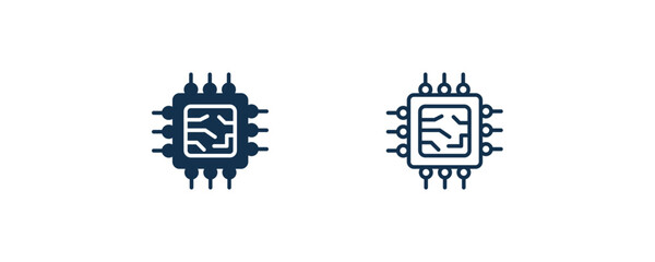 hardware icon. Outline and filled hardware icon from information technology collection. Line and glyph vector isolated on white background. Editable hardware symbol.