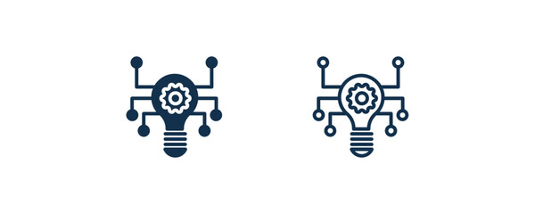technology icon. Outline and filled technology icon from technology collection. Line and glyph vector isolated on white background. Editable technology symbol.