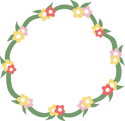 Round Frame with flowers