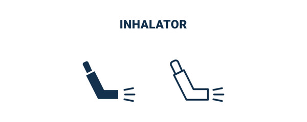 inhalator icon. Outline and filled inhalator icon from medical collection. Line and glyph vector isolated on white background. Editable inhalator symbol