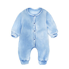 Obraz premium Watercolor bodysuit. Baby clothes for baby shower illustrations