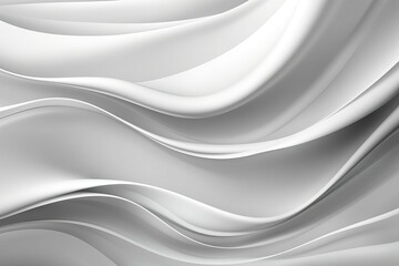 Obraz na płótnie Canvas Abstract white and light gray wave modern soft (Ai generated)