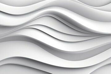 Obraz na płótnie Canvas Abstract white and light gray wave modern soft (Ai generated)