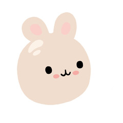 Rabbit shape of mochi Japanese sweet