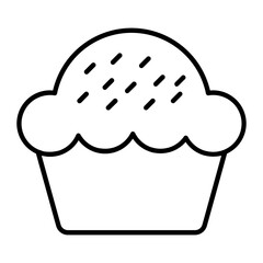 Cupcake Outline Icon