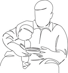 grandfather reading a book to his grandson