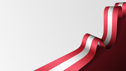 Austria ribbon flag background.