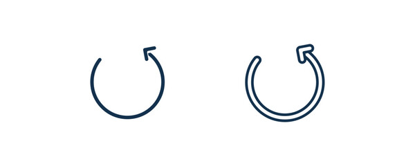 reload symbol icon. Outline and filled reload symbol, reload icon from ecology collection. Line and glyph vector isolated on white background. Editable reload symbol symbol.