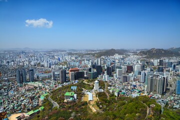 Seoul cityscape aerial view - Jung-gu