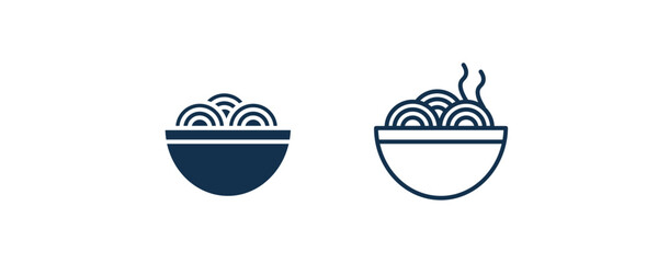 mie icon. Outline and filled mie, hot icon from education collection. Line and glyph vector isolated on white background. Editable mie symbol.