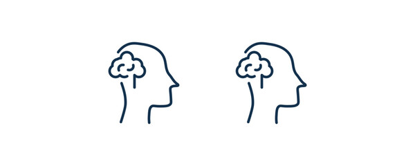 Fototapeta premium neurology icon. Outline and filled neurology icon from health and medical collection. Line and glyph vector isolated on white background. Editable neurology symbol.