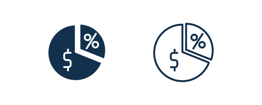 margin icon. Outline and filled margin icon from marketing collection. Line and glyph vector isolated on white background. Editable margin symbol.
