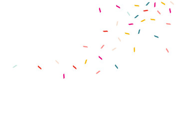 Falling Confetti Independence Vector White