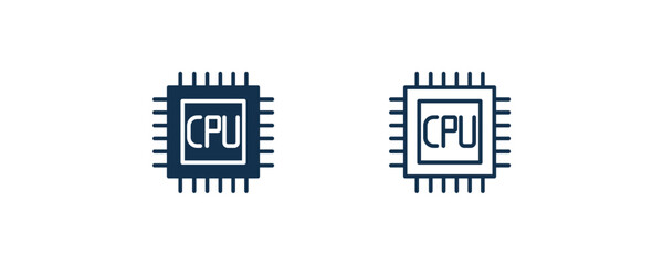 gpu icon. Outline and filled gpu icon from hardware and equipment collection. Line and glyph vector isolated on white background. Editable gpu symbol.
