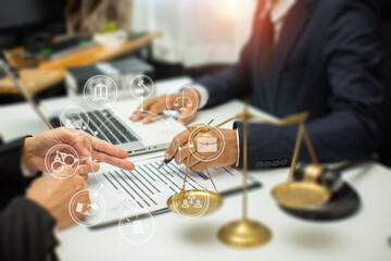 Business and lawyers discussing contract papers  Consultation and legal concepts, lawyers, 