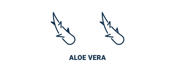 aloe vera icon. Outline and filled aloe vera icon from beauty and elegance collection. Line and glyph vector isolated on white background. Editable aloe vera symbol.