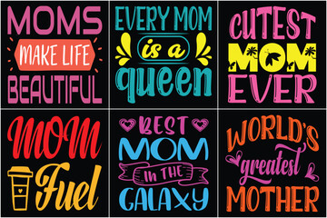 Mothers Day T shirt Design Bundle, Mother's day typographic t shirt design, Mom Life Svg, svg cut files, Mom Life Svg, Mothers Day Svg, svg cut files, super mom, mug, silhouette.