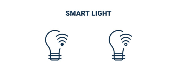 smart light icon. Outline and filled smart light icon from electronic device and stuff collection. Line and glyph vector isolated on white background. Editable smart light symbol.