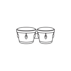 Isolated drum musical instrument icon Flat design Vector