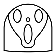 Monsters Thin Line Icon Outline Spooky Monster