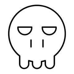 Monsters Thin Line Icon Outline Spooky Monster