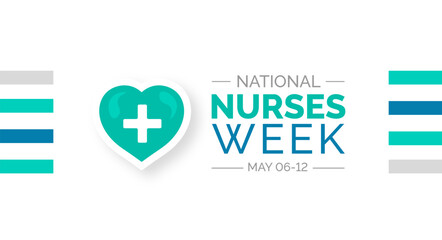 National Nurses Week background or banner design template celebrated in may