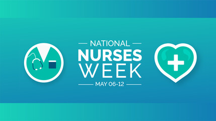 National Nurses Week background or banner design template celebrated in may