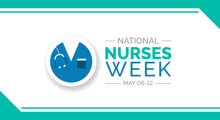 National Nurses Week background or banner design template celebrated in may
