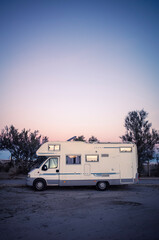 camper van on the beach