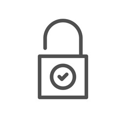 Security related icon outline and linear vector.