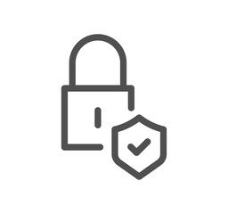 Security related icon outline and linear vector.