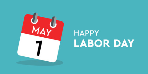 red simple calendar icon 1 may labor day