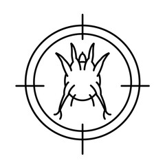 Ear mites. Common external parasites in dogs.