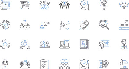 Growth hacking line icons collection. Innovation, Experimentation, Metrics, Agility, Virality, Acquisition, Retention vector and linear illustration. Optimization,Automation,Testing outline signs set