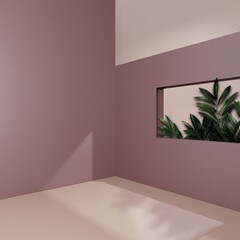 3d  background products display podium scene with leaf platform. background vector 3d render with podium. background 3d to show cosmetic product.