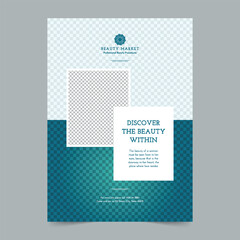 Beauty Market Flyer Template. A clean, modern, and high-quality design of Flyer vector design. Editable and customize template flyer
